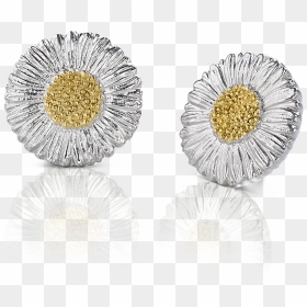 Daisy Small Button Earrings - Buccellati Daisy Earrings, HD Png Download - silver button png