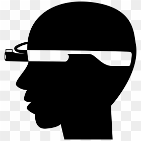 Bald Man Head Side With Google Glasses Comments - Smart Glass Icon Png, Transparent Png - google glass png