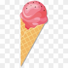 Transparent Waffle Cone Clipart - Clip Art Ice Cream, HD Png Download - ice cream vector png