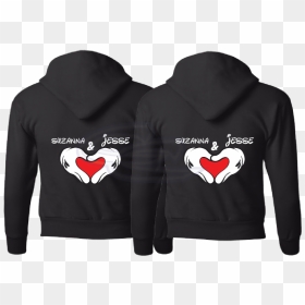 Mickey Mouse Heart Hand Signs - Hoodie, HD Png Download - mickey mouse hand png