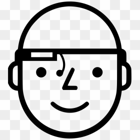Google Glass User - Smiley, HD Png Download - google glass png