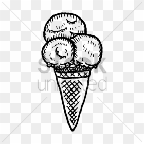 Ice Cream Cone Vector Image - Ice Cream Cone, HD Png Download - ice cream vector png