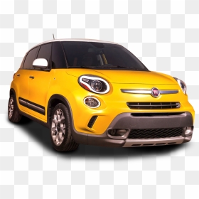 Yellow Fiat 500l Car - Fiat 500l Png, Transparent Png - yellow car png