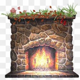 Christmas Chimney Png Picture - Christmas Fire Place Clip Art, Transparent Png - christmas fireplace png