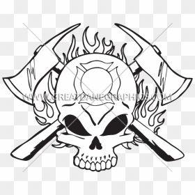 Fighter Skull Production Ready Artwork For T, HD Png Download - fire skull png