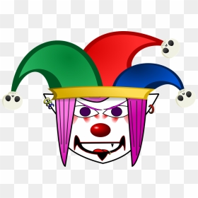 Creepy Clipart Jester - Clown Clipart Png Gif, Transparent Png - payaso png