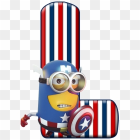 Captain America Minion Png Clipart , Png Download - Minion Captain America, Transparent Png - minion png images