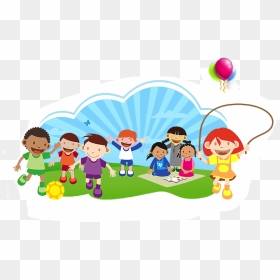 Transparent School Clip Art Png - Kids Playing At School Clipart, Png Download - kids playing clipart png