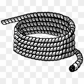 Black And White Lineart Vector Illustration Of Rope - Rassi Clipart Black And White, HD Png Download - rope line png