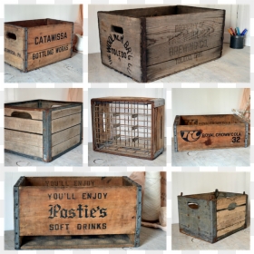 Vintage Wooden Crates, HD Png Download - wooden box png