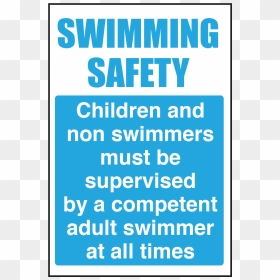 Children / Non Swimmers Supervised Sign"  Title="children - Sign, HD Png Download - adult swim png