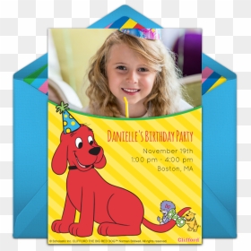 Clifford The Big Red Dog Birthday Party Invite, HD Png Download - clifford the big red dog png