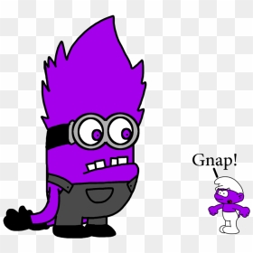 Evil Minion Meets Purple Smurf By Marcospower - Purple Minion Line Drawings, HD Png Download - evil minion png