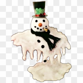 Snowman #snowman #melting #freetoedit #winter - Snowman, HD Png Download - snowman emoji png