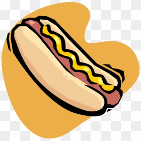 Vector Illustration Of Cooked Hot Dog Or Hotdog Frankfurter - Hot Dog Png Vector, Transparent Png - hot dog vector png