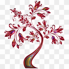 This Free Icons Png Design Of Floral Tree Supplemental - Background Flower Border Design, Transparent Png - pink tree png