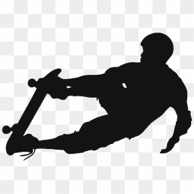 Transparent Skateboarder Silhouette Png - Skateboard People Skating Silhouette, Png Download - skateboard silhouette png