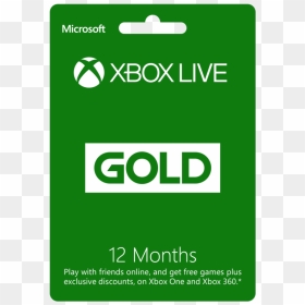 Xbox Live Gold 3 Month, HD Png Download - xbox one png logo