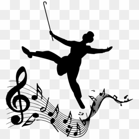 Silhouette Music Notes Clipart, HD Png Download - skateboard silhouette png