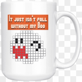 It Just Isn"t Fall Without My Boo Mug - Boo Pixel Art, HD Png Download - boo mario png