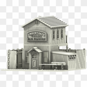Far West Undertaker In Scale, HD Png Download - old building png