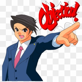 Ace Attorney Clipart Objection - Obey Me Shall We Date Memes, HD Png Download - apollo justice png
