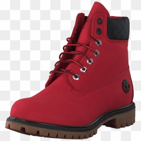 Cherry Red Timberlands, HD Png Download - timberland boot png