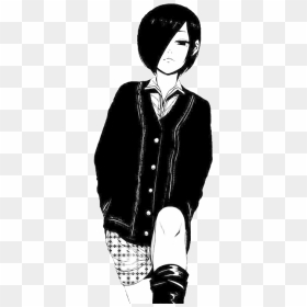 Black And White Tokyo Ghoul Touka, HD Png Download - tokyo ghoul touka png