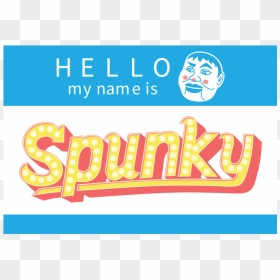 Sticker-spunky - Graphic Design, HD Png Download - hello my name is sticker png