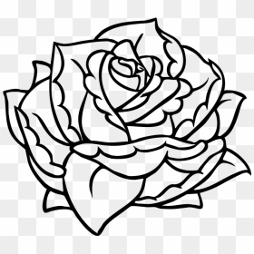 Transparent Rose Drawing Png - Vector Graphics, Png Download - flowers silhouette png