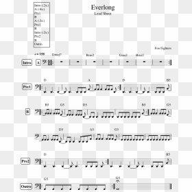 Everlong Sheet Music Composed By Foo Fighters 1 Of - Fighting Gold Sheet Music, HD Png Download - foo fighters logo png