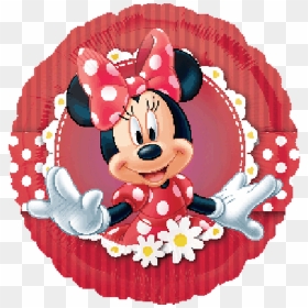 Minnie Mouse Red Foil Round Balloon 45cm - Minnie Mouse Foil Balloon, HD Png Download - minnie mouse red png