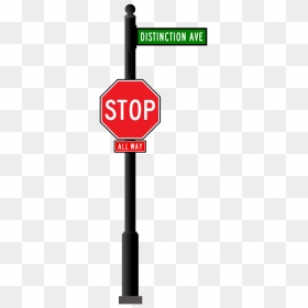Stop Sign, HD Png Download - sign pole png