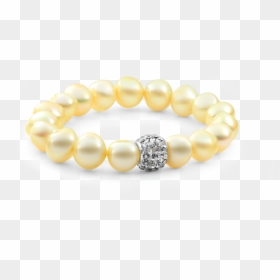 Creamy Yellow Freshwater Pearl Bracelet, Yellow Pearl - Bracelet, HD Png Download - strand of pearls png