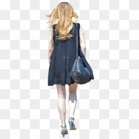 Png Woman Walking Back View - Girl, Transparent Png - woman back png