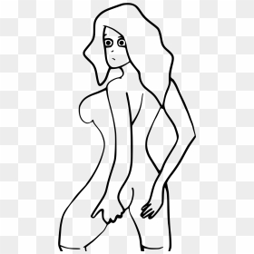 Nude Woman Looking Back Clip Arts - Nudity, HD Png Download - woman back png