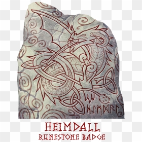 Heimdall Runestone Badge - Illustration, HD Png Download - heimdall png