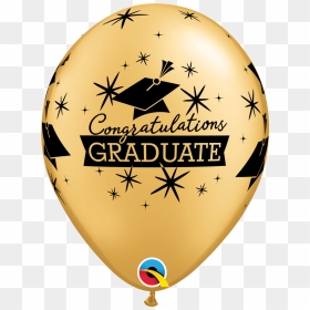 Gold And Silver Graduation - Balon Congrats Graduation Latex, HD Png Download - silver balloon png