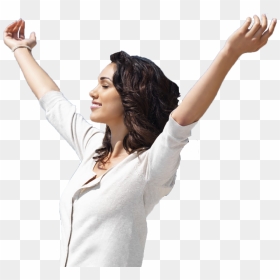 Clipart Arms Outstretched Woman Transparent - Back Pain Relief Png, Png Download - woman back png
