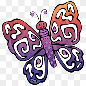 Design Butterfly Drawing Hd, HD Png Download - watercolor butterfly png