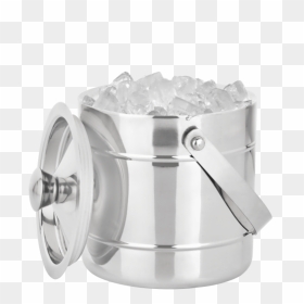 Transparent Champagne Bucket Png - Silver, Png Download - ice bucket png