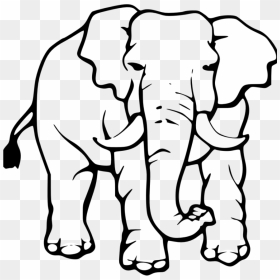 Elephant Clipart Black And White, Elephant Black And - Elephant Black And White, HD Png Download - white elephant png