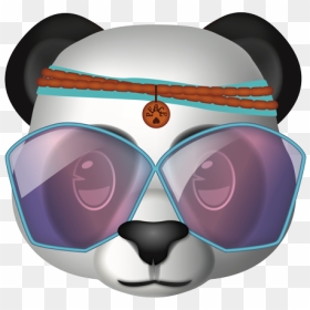 Panda Emoji Gif, HD Png Download - hippie glasses png