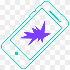Mobile Phone, HD Png Download - cracked screen transparent png