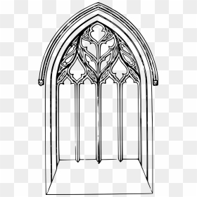 Church Stained Glass Window Drawing, HD Png Download - arch window png