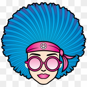 Hippie Chicks Head Logo For Cbd Cbd Tincture Cbd Cream, HD Png Download - hippie glasses png