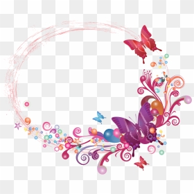 Butterfly Frame Png, Transparent Png - butterfly border png