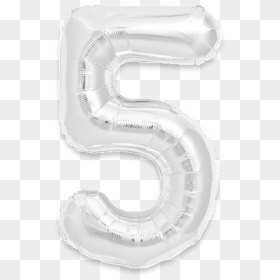 Silver - 25 Number Foil Balloon, HD Png Download - silver balloon png