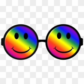 #freetoedit #rainbow #hippie #sunglasses - Hippie Rainbow Glasses Png, Transparent Png - hippie glasses png