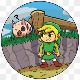 Windwaker Pig Button For Insta, HD Png Download - wind waker link png